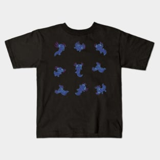 Melanistic axolotl mud puppy blanket Kids T-Shirt